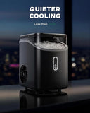 Nugget Ice Maker Countertop, Pebble Ice Maker with Soft Chewable Ice, One-Click Operation Ice Machine