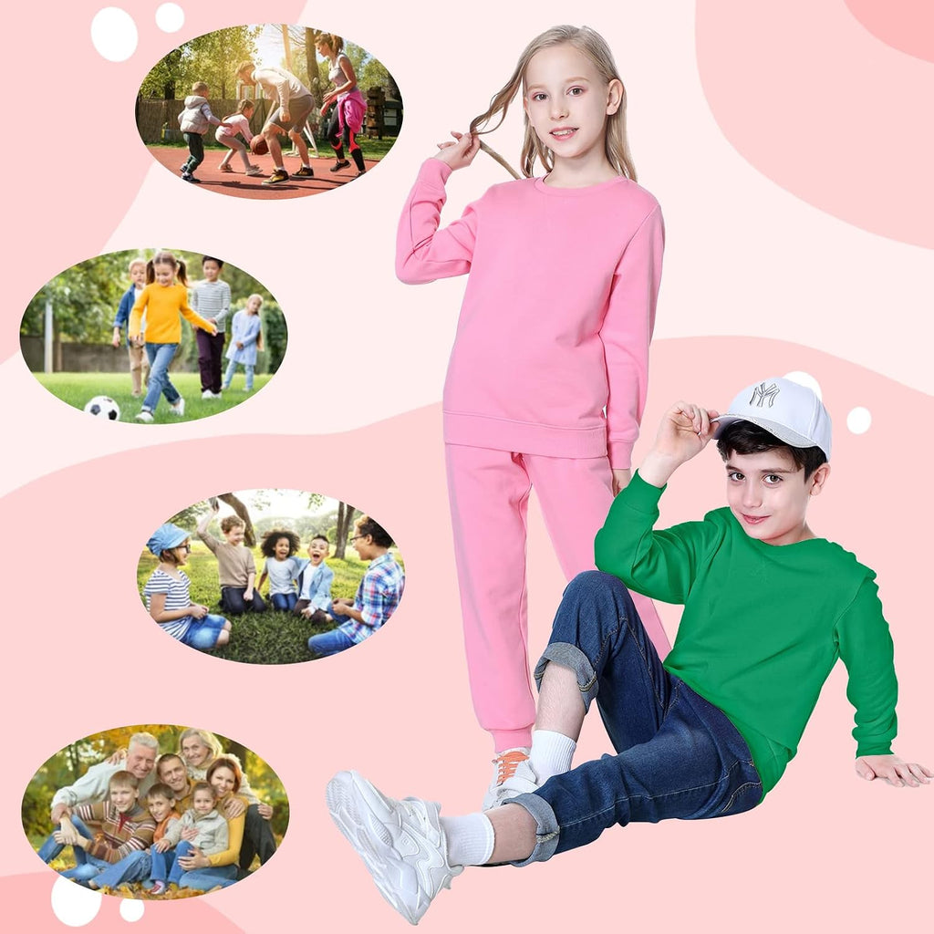 Fleece Kids Sweatshirt Boys Girls Crewneck Pullover Sweater