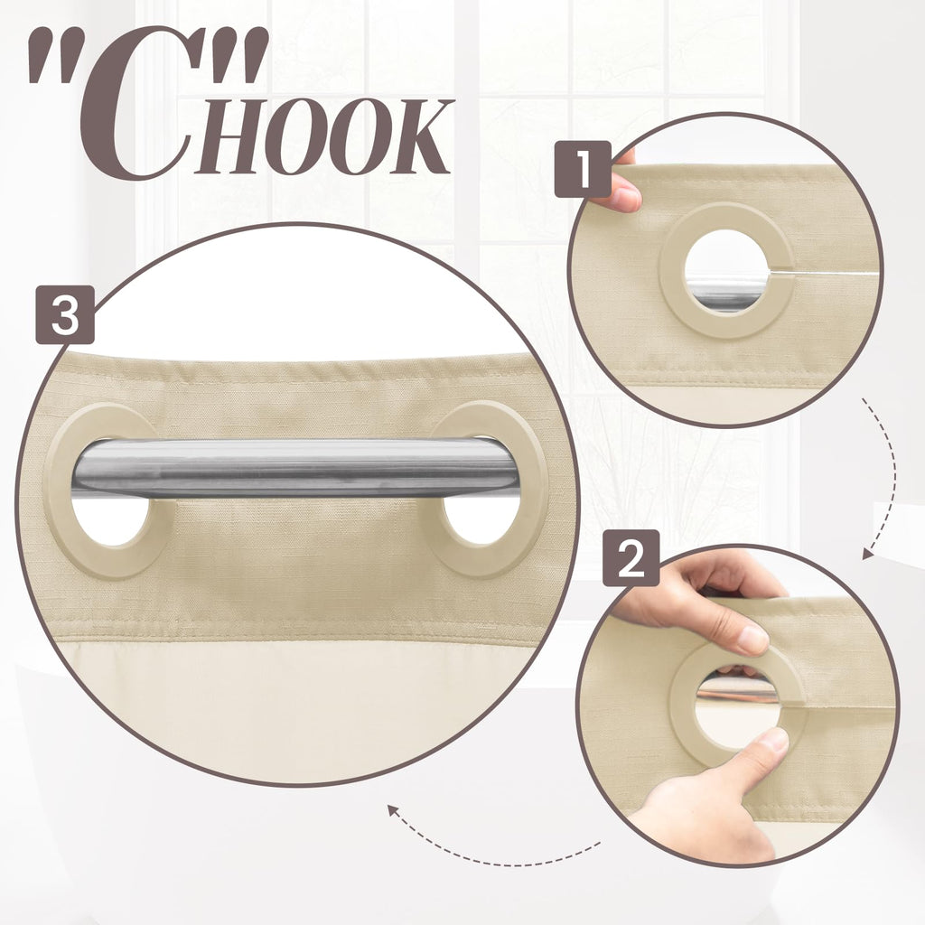 Ringless Slub with Snap in Liner, 71x86, Linen