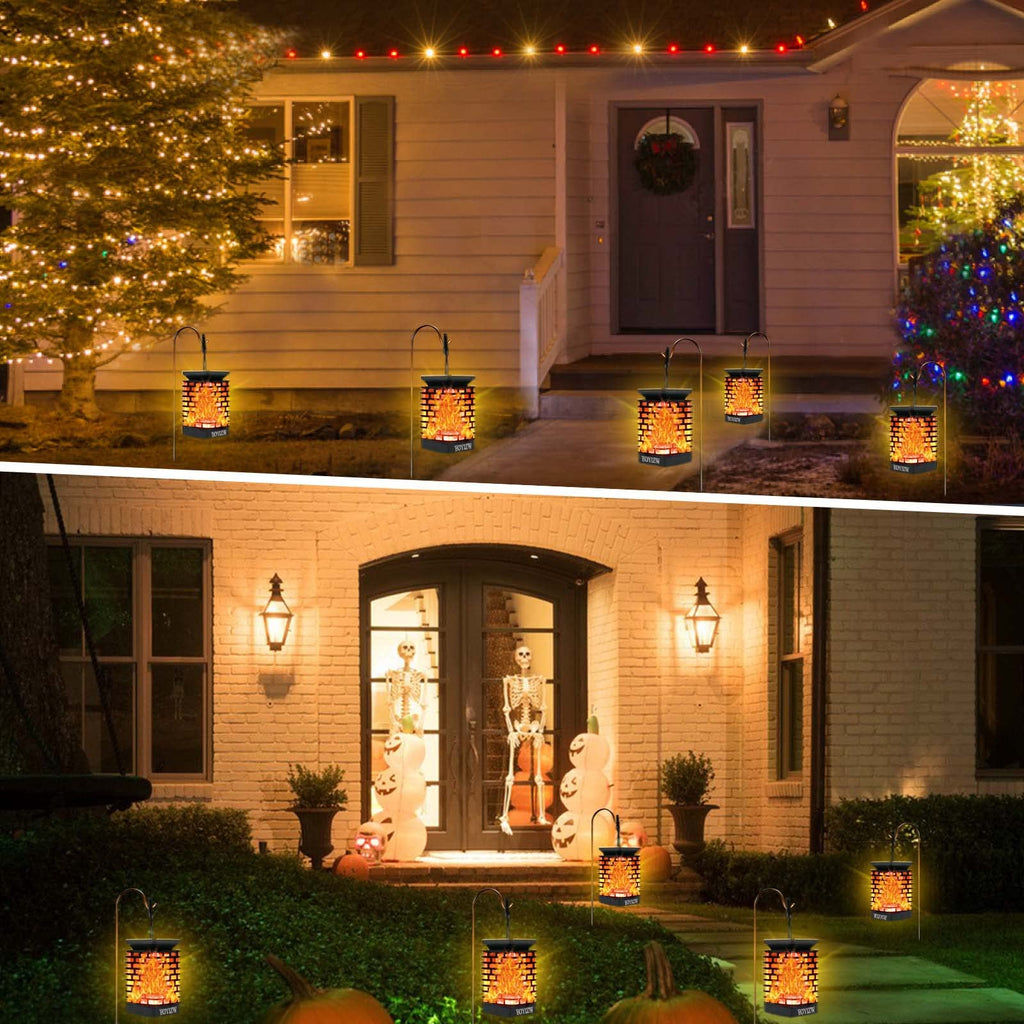 Solar Outdoor Lights 2 Pack Hanging Solar Lantern