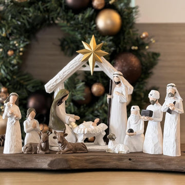 Nativity Set Indoor - 12 Pieces Christmas Nativity Scene Set