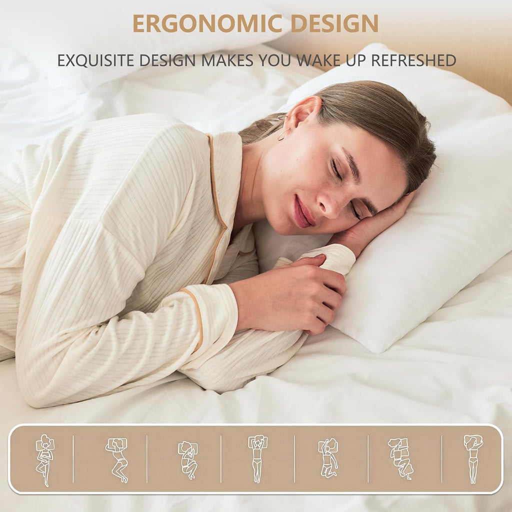 Luxury Pillow Inserts, 20 x 20 inches Hypoallergenic Ultra Soft White Polyester Microfiber Durable Couch - Set of 4