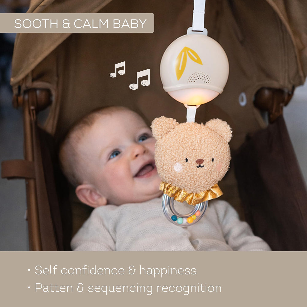 Portable Sound Machine for Baby Kids, Sleep Soother, 22 Min Music & Lights, White Noise, Shush, Travel, Registry