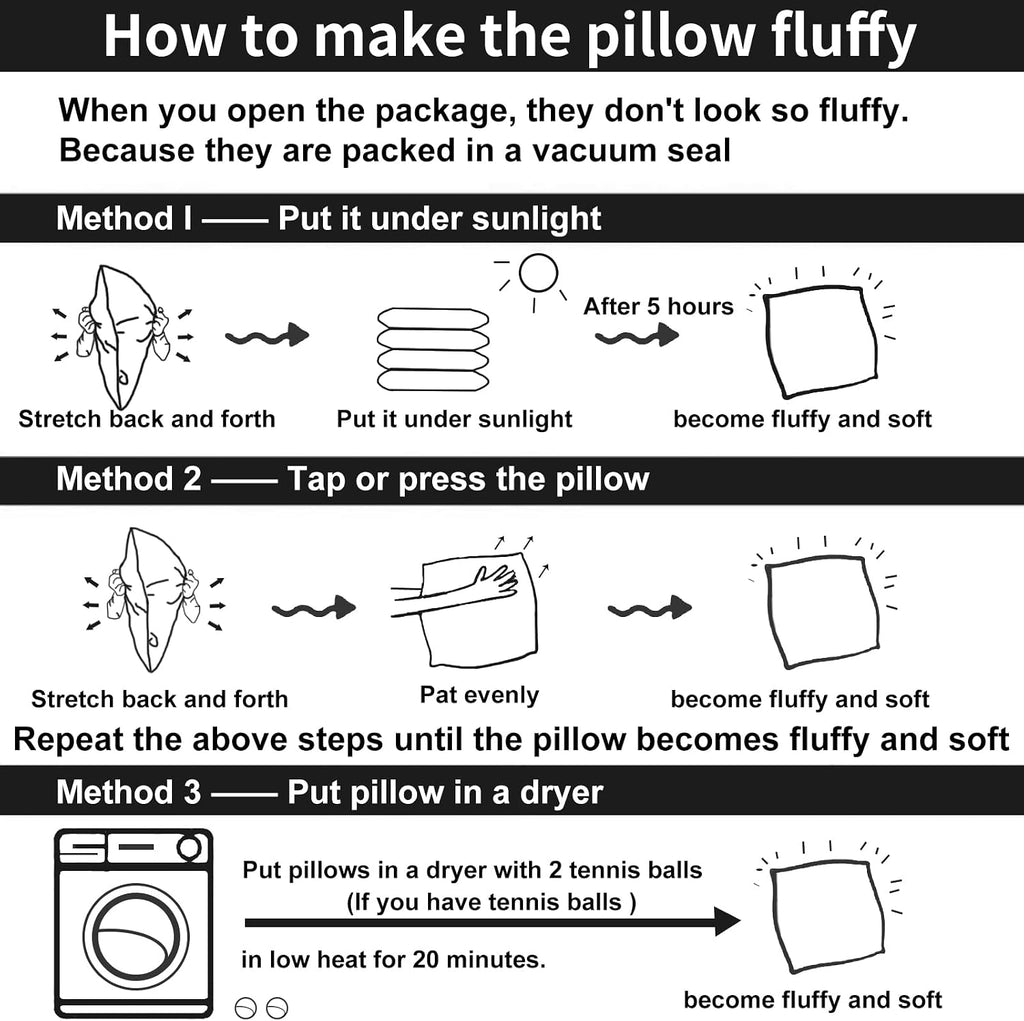 Throw Pillow Insert (, White), Goose Feather and Polyeser Throw Pillow for Decorative Cushion Bed Couch Sofa - Set of 2