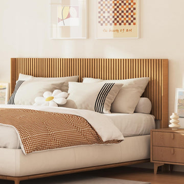 King Headboard Only, 80" Wide Headboard, Mid Century Modern Farmhouse Boho HeadBoard, Fluted Panel, Wall Mount