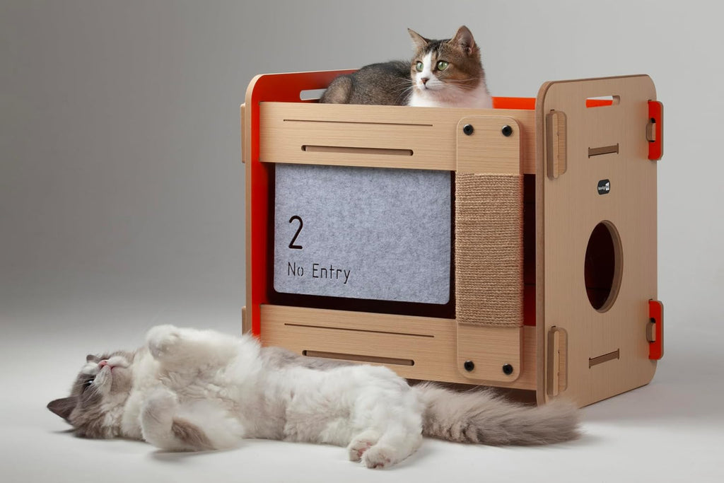 Purr and Play Cat Bunk Bed & Scratching Post