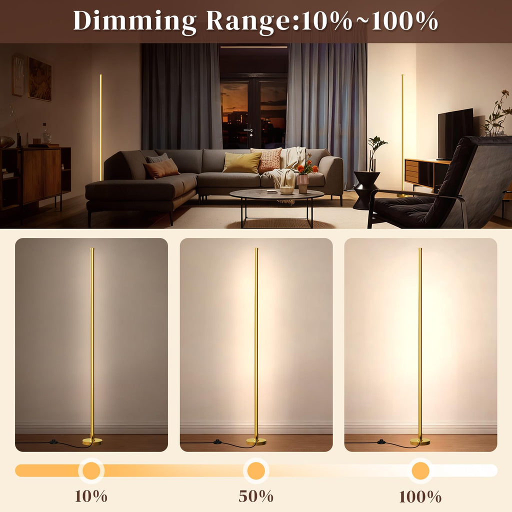 Corner Lamp, Minimalist Floor Lamp, gold, 1 pack