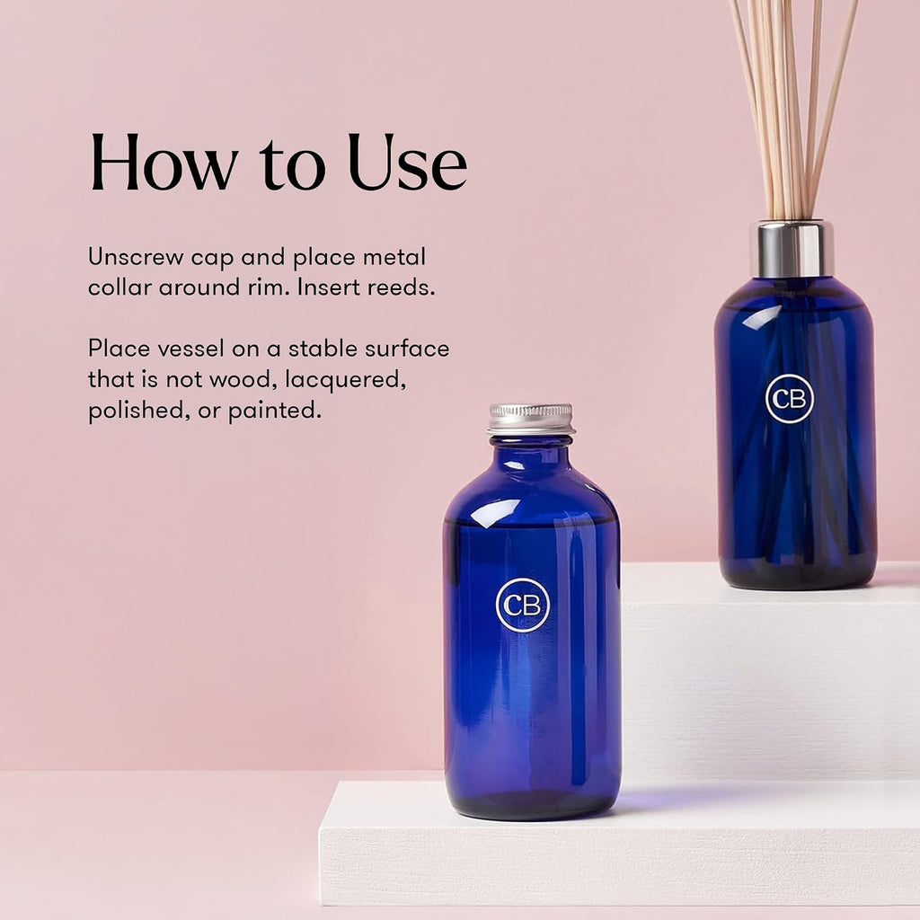 Volcano Reed Diffuser Set - Includes Reed Diffuser Sticks, Fragrance Oil, and Glass Bottle - Luxury Scented Room