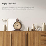 8-Inch Antique Mantel Clocks For Living Room, Retro Table Metal Silent Clocks For Fireplace