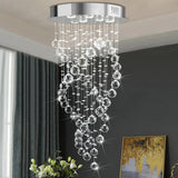 Modern Luxury 6-Lights Spiral Raindrop Crystal Chandeliers for Dining Room, k9 Crystal Ball Flush Mount Ceiling Light Fixture for Living Room,Bedroom,Bathroom,Hallway,Staircase A100-B0C4LJYLLZ
