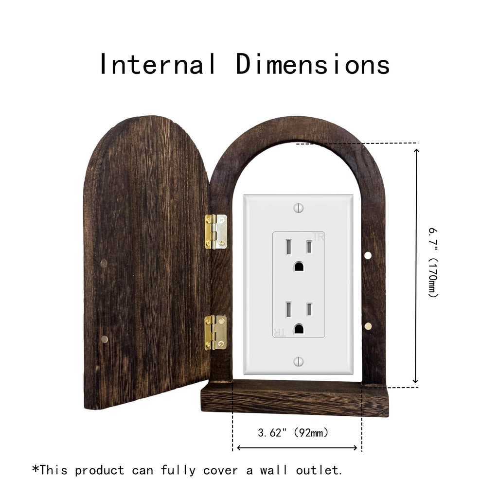 Self-Adhesive Outlet Cover - A Creative Wooden Cover that Conceals Wall Plates、 Switches、Stains、Wall holes and