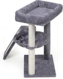 YOUPET Cat Tree with Cat Scratching Post for Indoor Cats, Cat Tower with Scratching Board and Playful Toy Balls
