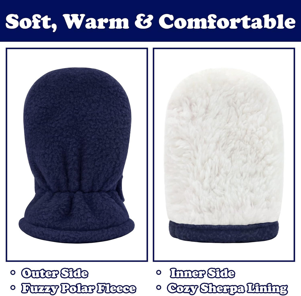 Baby Mittens Toddler Gloves Kids Winter Gloves Baby Girl Boy Winter Mittens Infant Mittens 2 Pair Pack