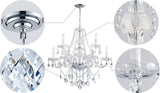 9 Light Modern Contemporary Elegant Crystal Glass Chandelier Pendant Ceiling Lighting Fixture A100-B07166Y84S