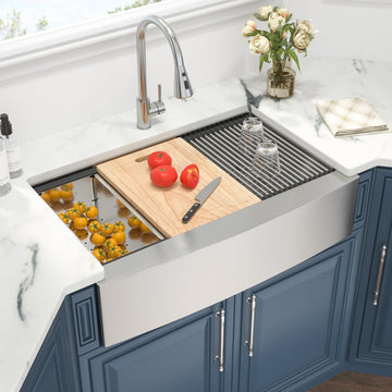 33 Farmhouse Kitchen Sink Stainless Steel Double Bowl Apron Sink