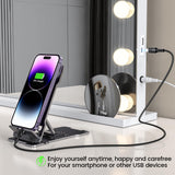 Hollywood Vanity Mirror with 10X/15X Magnification and Lights, USB/Type-C Port Makeup Mirror with 15 Dimmable LED
