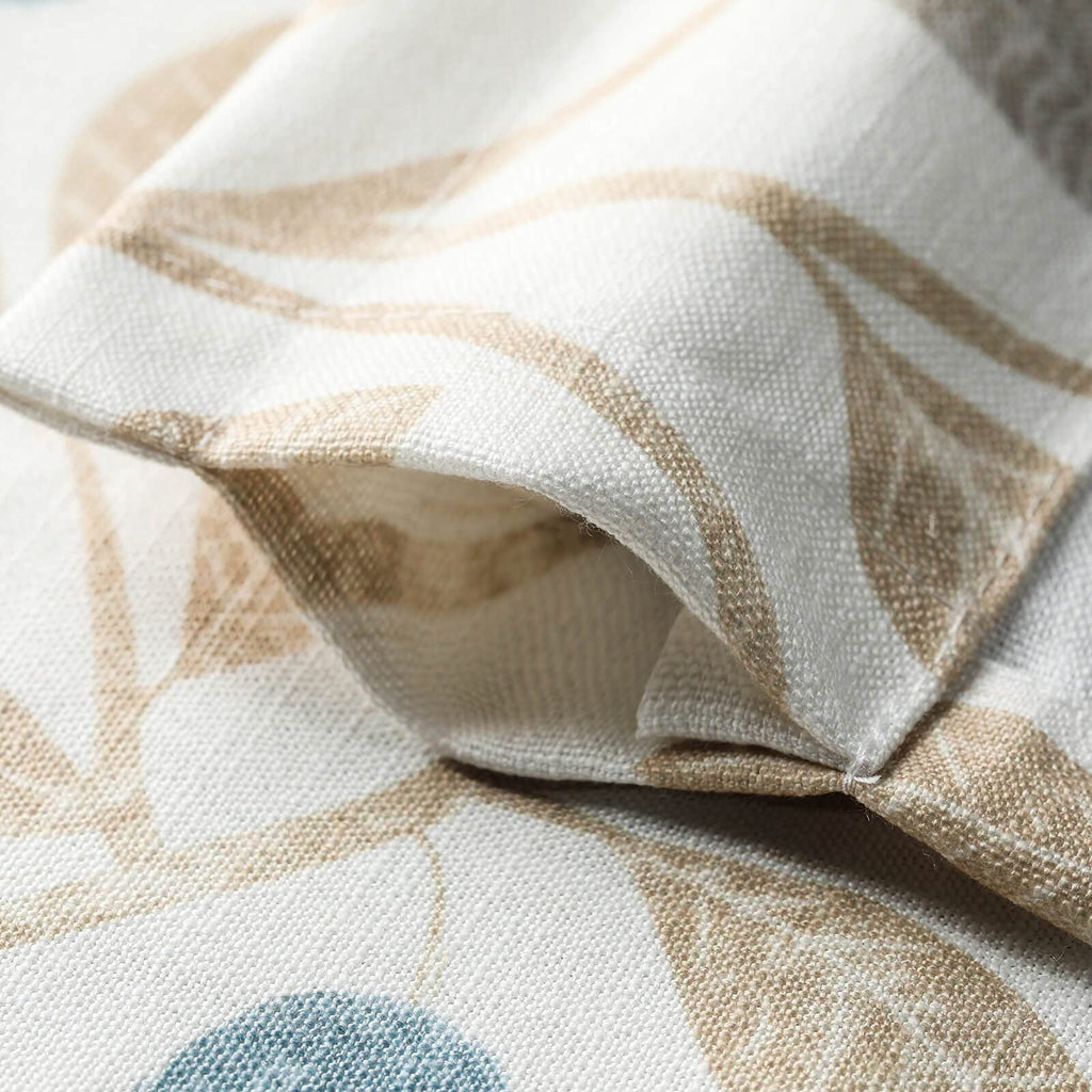 Tie Up Kitchen Curtain Valance, Bird Print, Beige, 52 x 18, 1 Panel