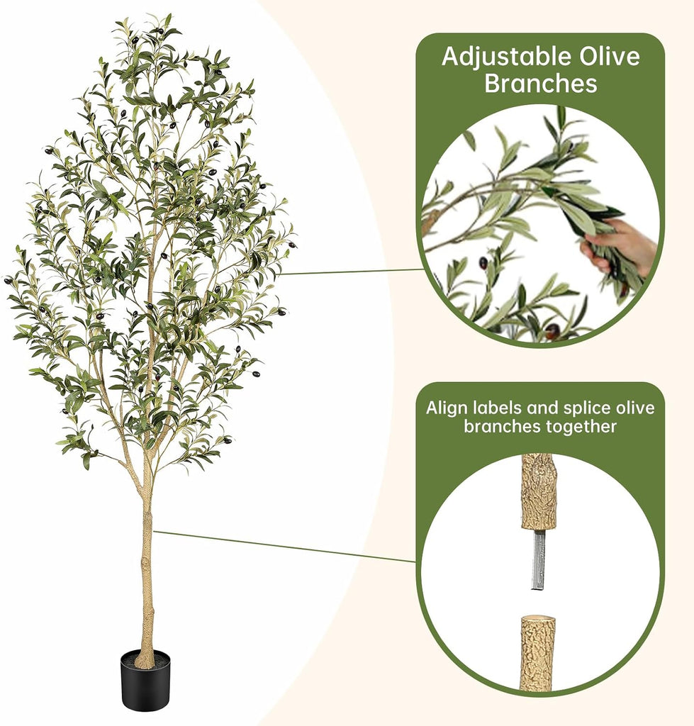 Faux Olive Tree 7ft with Authentic & Realistic Appearance