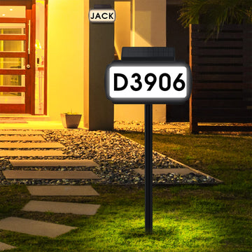 Solar House Numbers Address Sign, Tricolor Waterproof for Outside