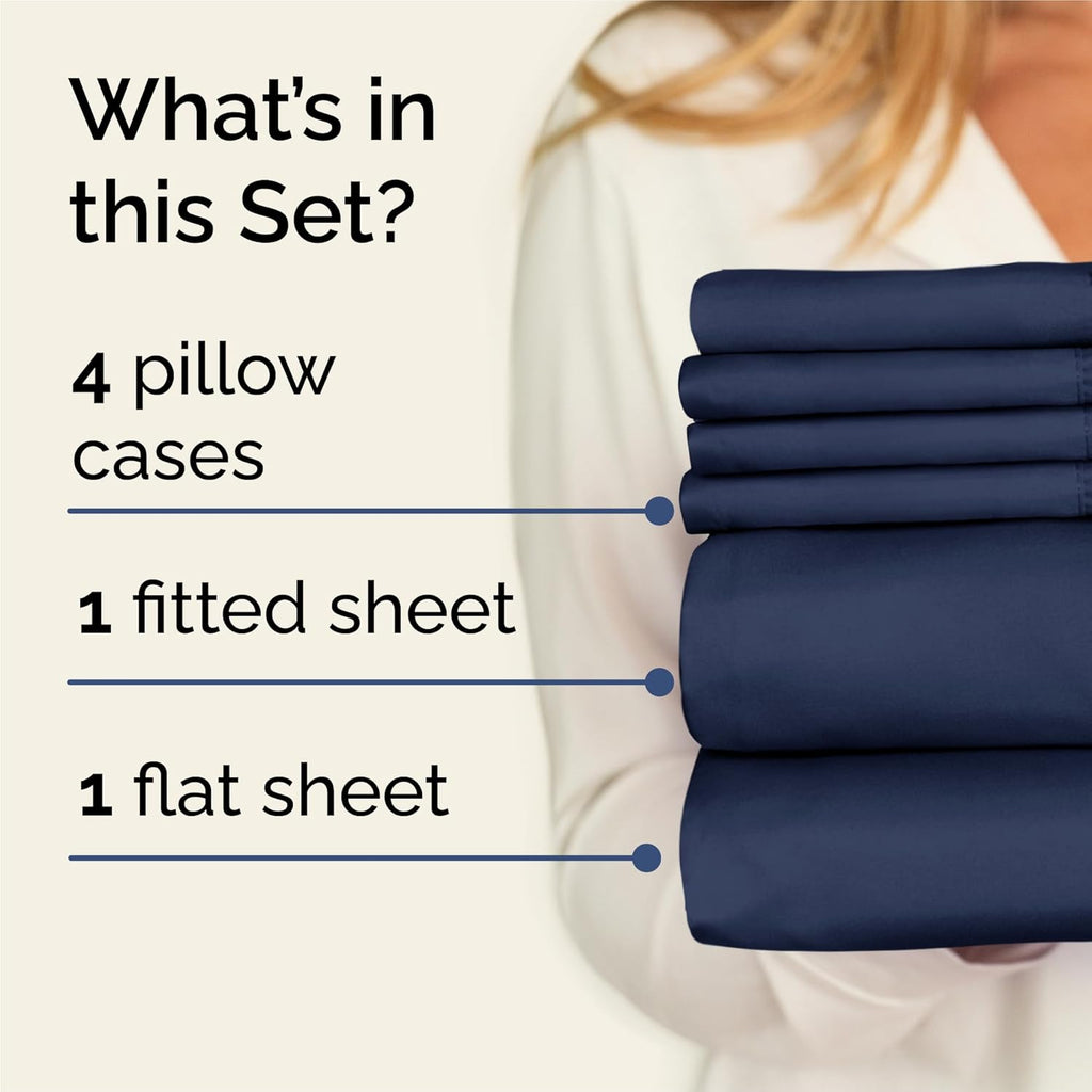 King 6 Piece Sheet Set - Comfy Breathable & Cooling - Ultra-Soft Hotel Luxury Bedding Set with 8-16 Inch Deep Pockets