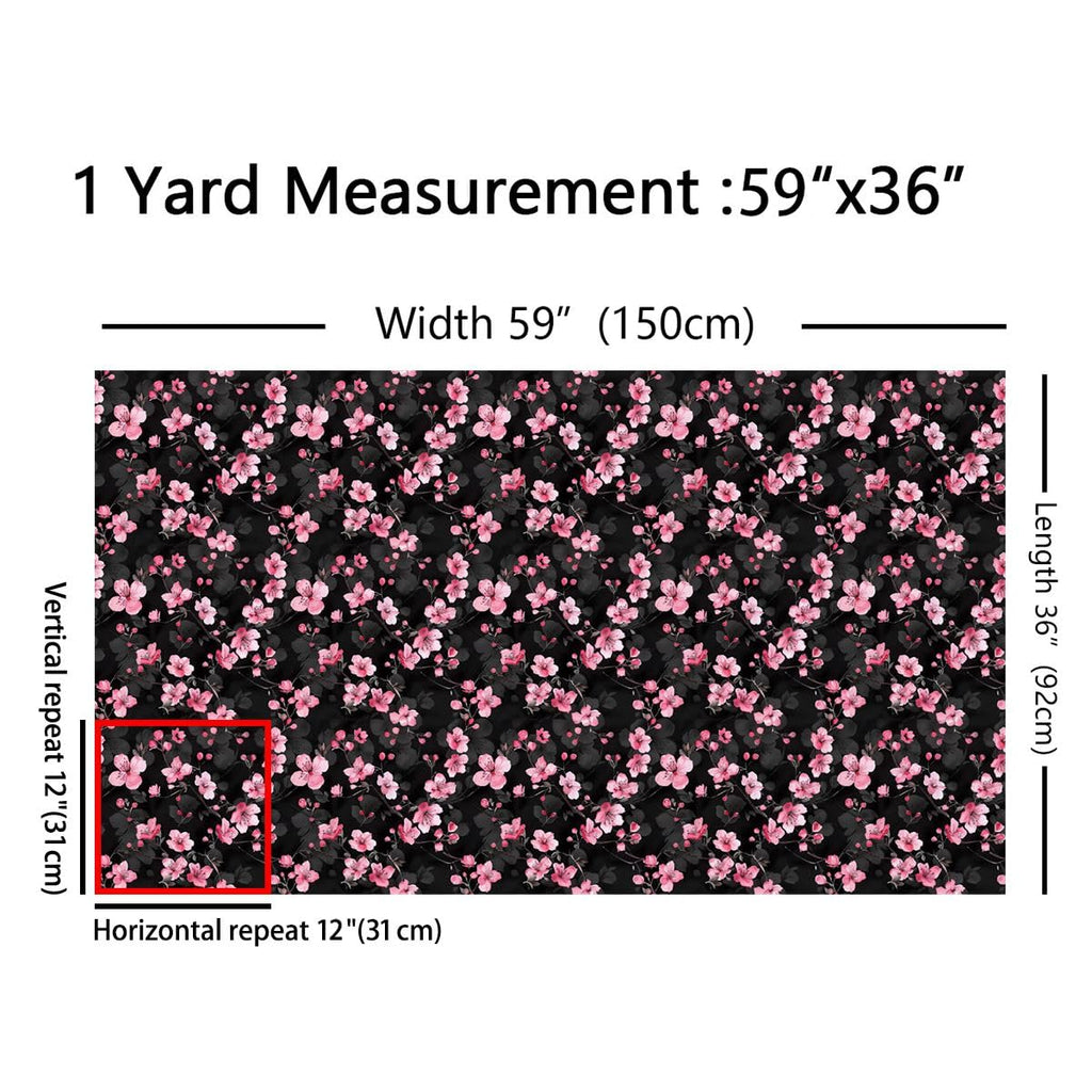 Pink Cherry Blossom Fabric by The Yard Soft 10 Yards