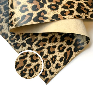 Leopard Print Real Leather Material: Cheetah Leather Fabric Soft Animal Leather Printed Sheets for Sewing and Jewelry