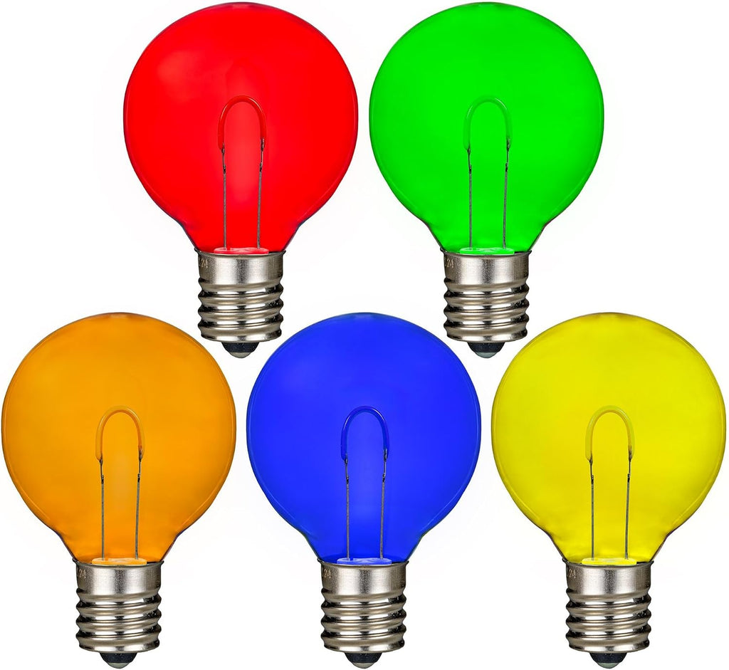 G40 LED Light Bulbs, Clear Globe Bulbs, 0.8 Watt