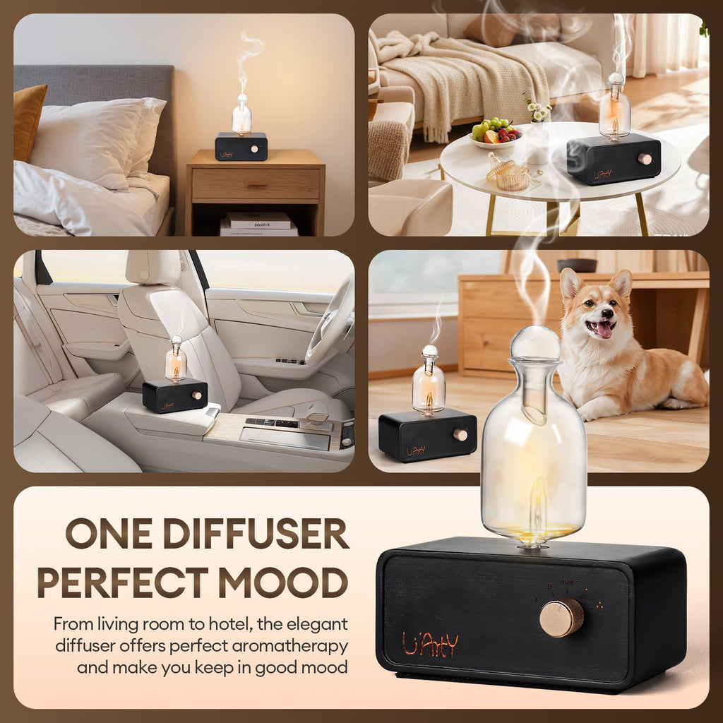 Glass Waterless Essential Oil Diffuser Upgraded, Nebulizing diffusers