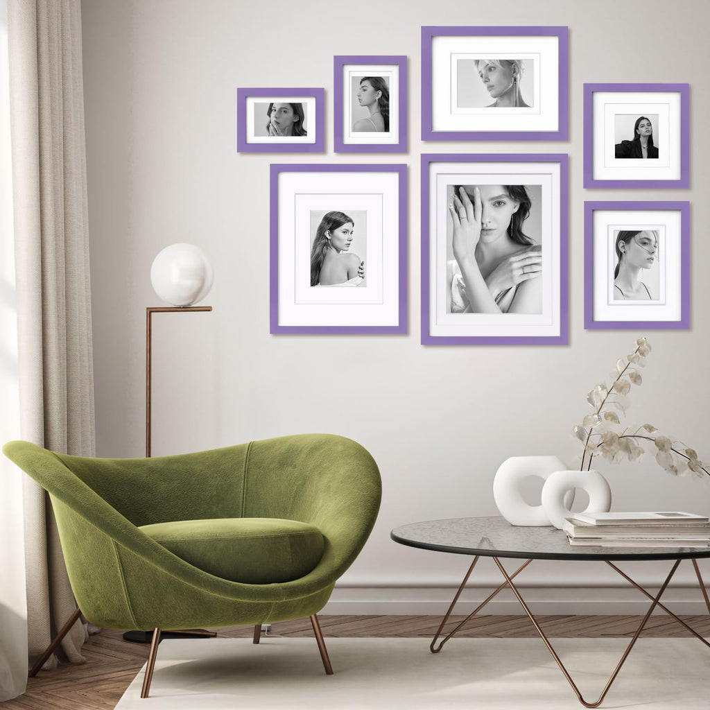 12x16 Picture Frames 4PCS Covered by Plexiglass, Made of Solid Wood, Display Pictures 9x12/11x14 with Mat or 12x16