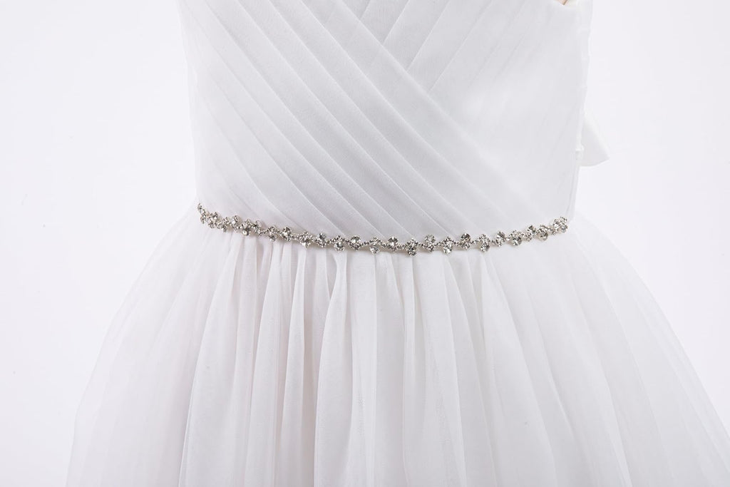 Flower Girl Wedding Dress Tulle Long A Line Holiday Birthday Party Ball Gown Girls Formal Pageant Maxi Dresses