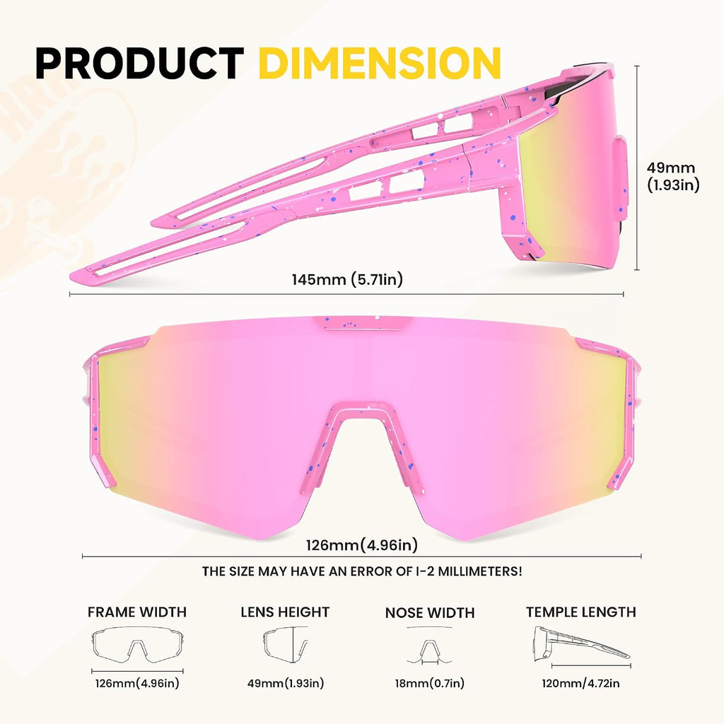 Kids Polarized Sunglasses for Boys & Girls, Youth Baseball Softball Cycling Sports Sunglasses UV Protection