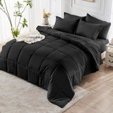 Queen Comforter Set, Ultra-Soft Bed in a Bag Queen 7 Pieces