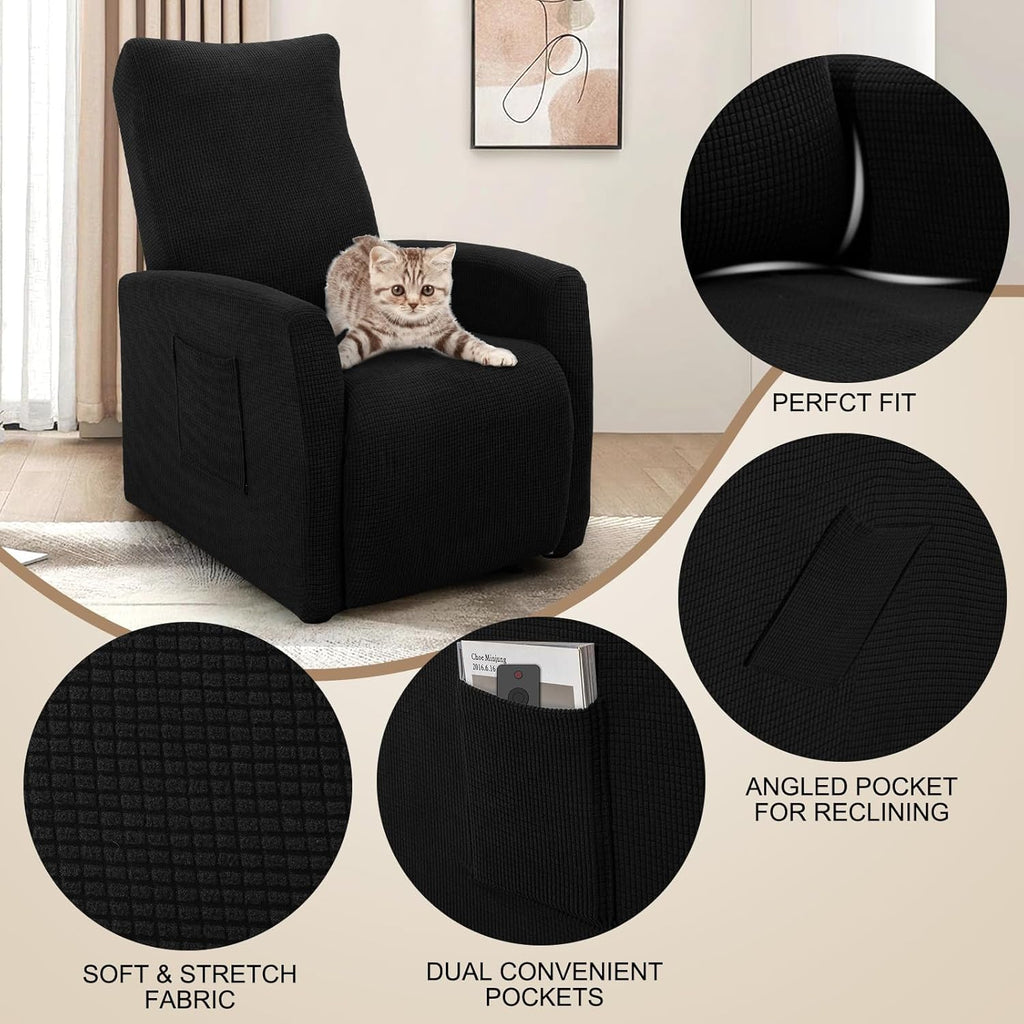 SearchI Recliner Chair Cover Jacquard Chair Covers 4 Piece