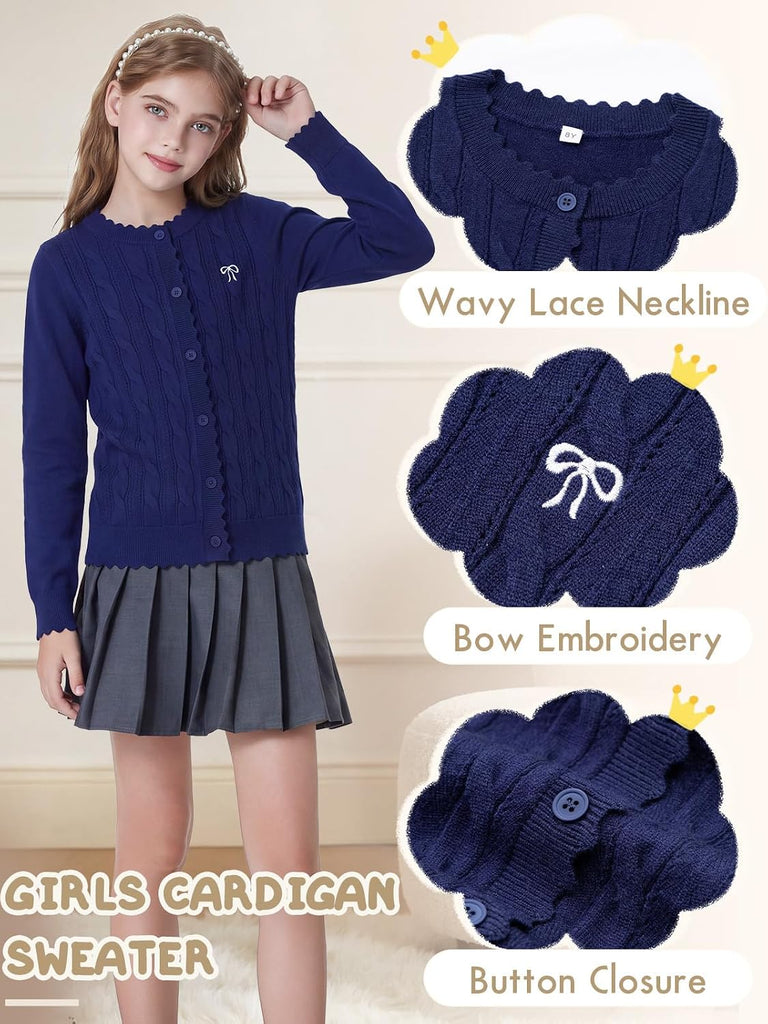 Kids Long Sleeve School Uniform Sweater