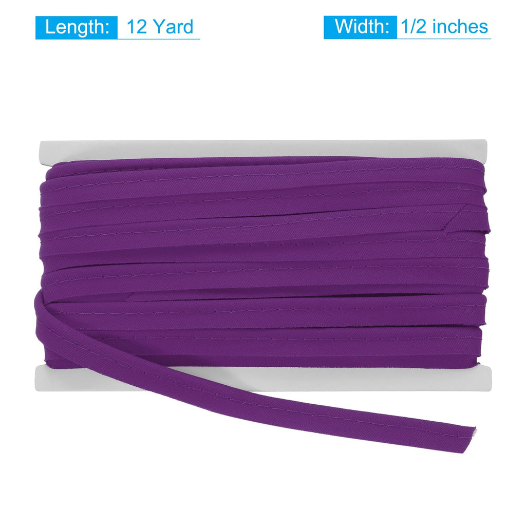 Piping Cord Trim 12 Yards 1/2 Inch Piping Tape for Sewing DIY Crafting Fabric Edge Trim Purple