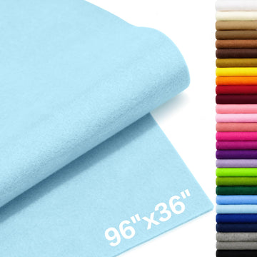 96" X 36" Large Soft Felt Fabric Sheet, 1.6mm, Powder Blue