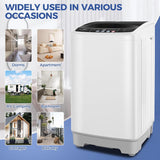 Portable Washing Machine 17.8Lbs Capacity Portable Washer with Drain Pump 2.4Cu.ft Full-Automatic Compact Washer with