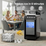 Ice Makers Countertop,26lbs in 24Hrs, Portable Ice Maker Machine with Self-Cleaning Function,Selectable Ice Size &