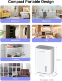Small Dehumidifier for Home, 30oz Mini Quiet Dehumidifier for Bathroom Bedroom