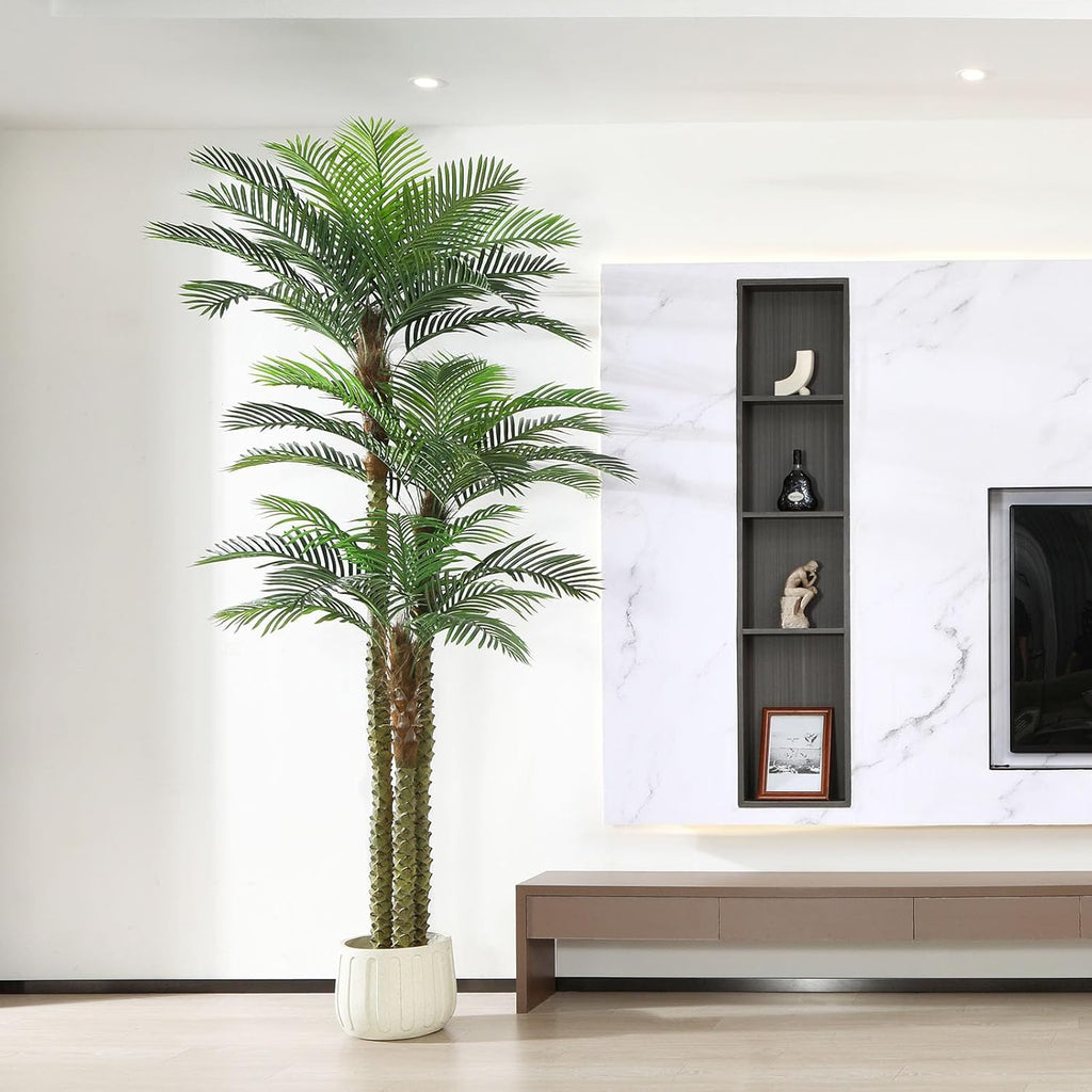 10ft Artificial Golden Cane Palm Tree, UV Resistant