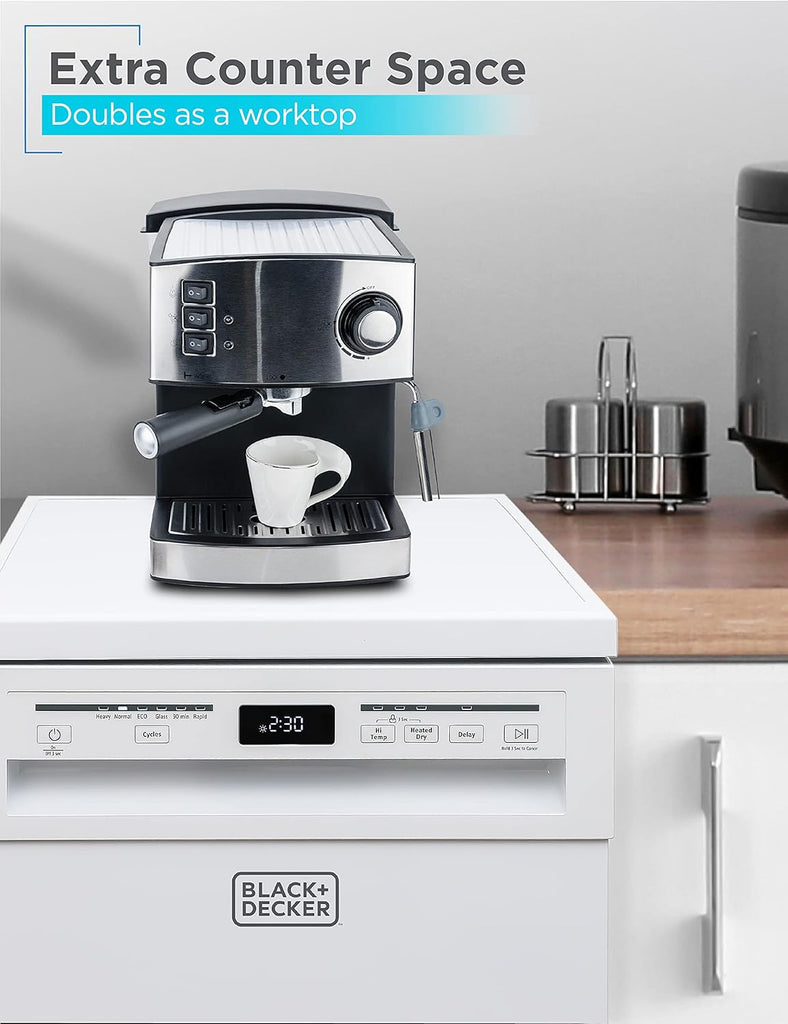 18” Portable Dishwasher, Compact Dish Washer with 8-Place Setting Capacity, Stainless Steel Tub, 6 Wash Programs