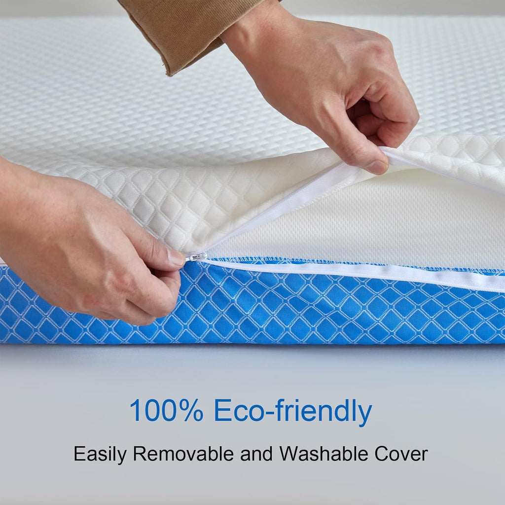 Dual Sided Comfort Gel Memory Foam Breathable Baby Bed Mattress for Crib, Premium for Infant and Toddler with