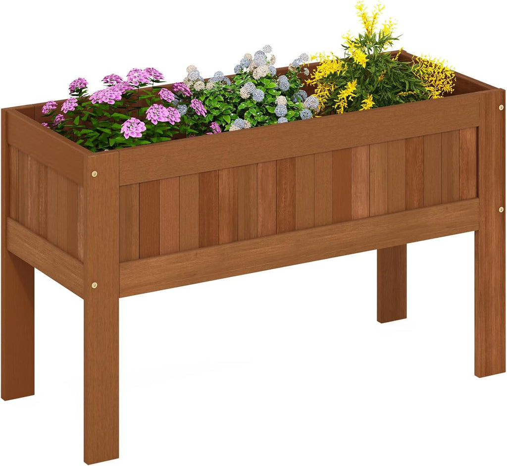 Planter Box, Outdoor Elevated Standing Planter Box, Raised Garden Bed with Legs, Outdoor, Indoor, Garden, Patio