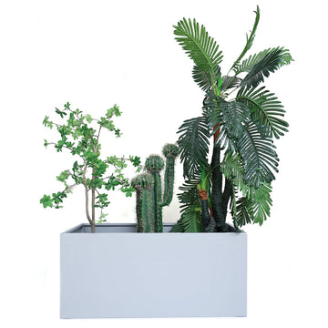40" L x 16" W x 18" H Metal Large Rectangular Planter - Long Planter Box for Outdoor Patio/Porch Planter Boxes