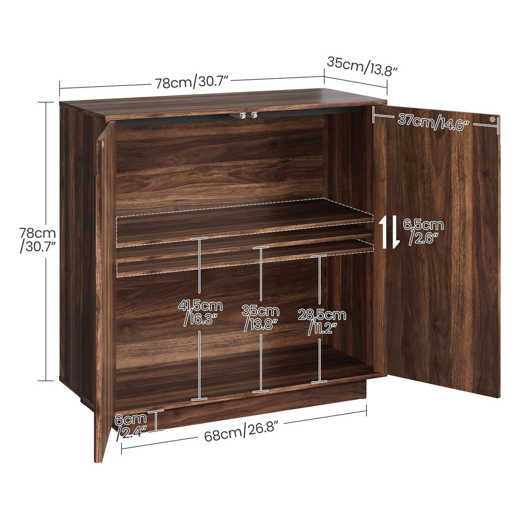 Buffet Cabinet, Sideboard Buffet Cabinet with Storage, Coffee Bar Cabinet, Push-to-Open Doors & Adjustable Internal
