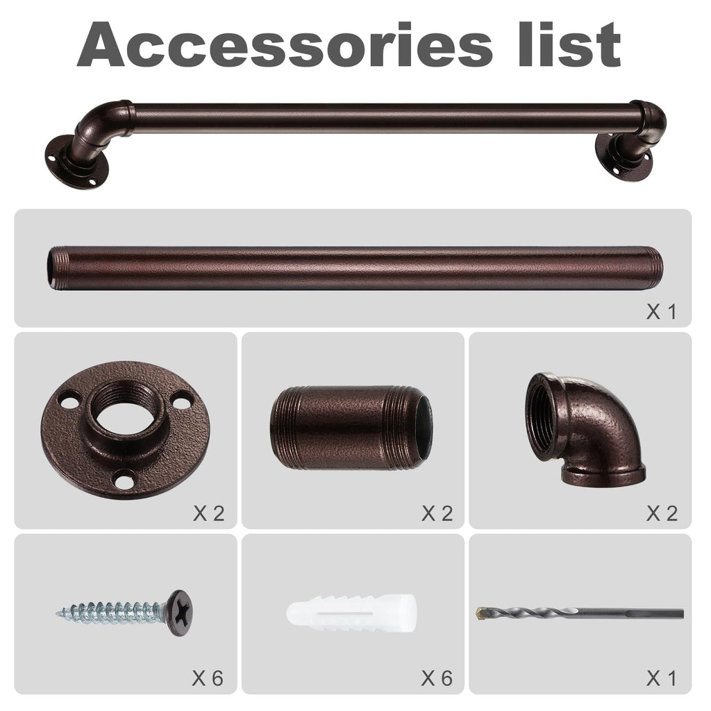 Staircase Handrails, Wall Hand Railing, Bronze, 3FT