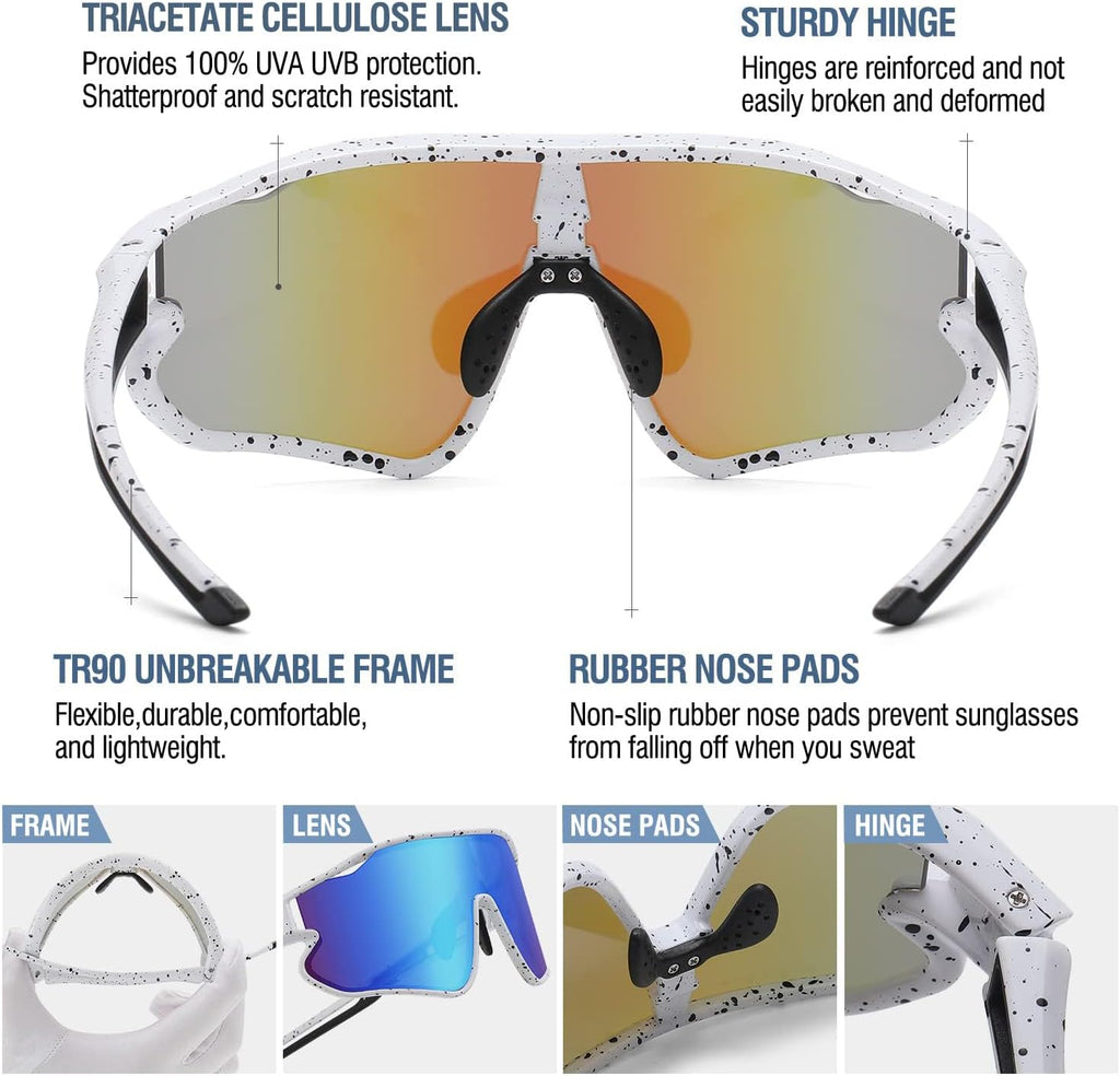 Kids Polarized Sports Baseball Sunglasses -, UV Protection