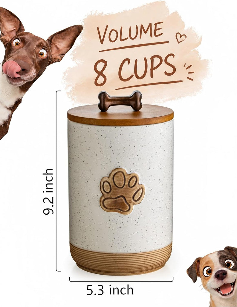 Dog Treat Container with Lid, Airtight Dog Treat Jar for Countertop