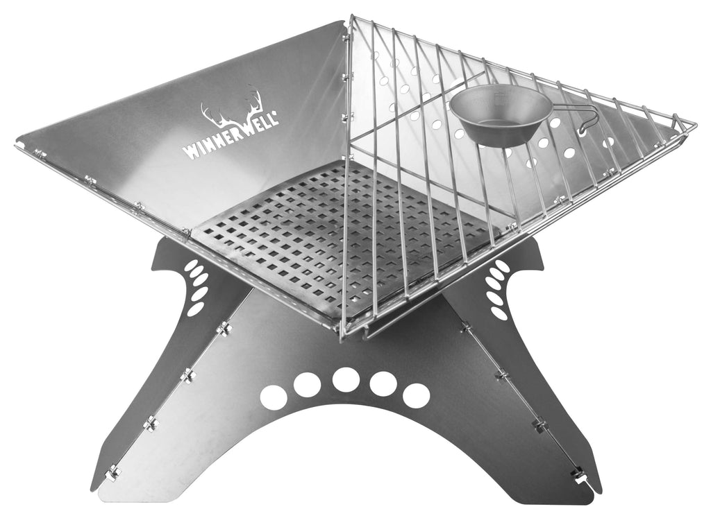 Flatfold Fire Pit - XL | Portable Stainless Steel Fire Pan