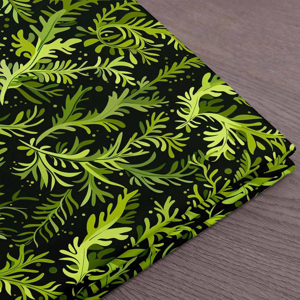Green Leaves Fabric by The Yard Rustic Plants Soft